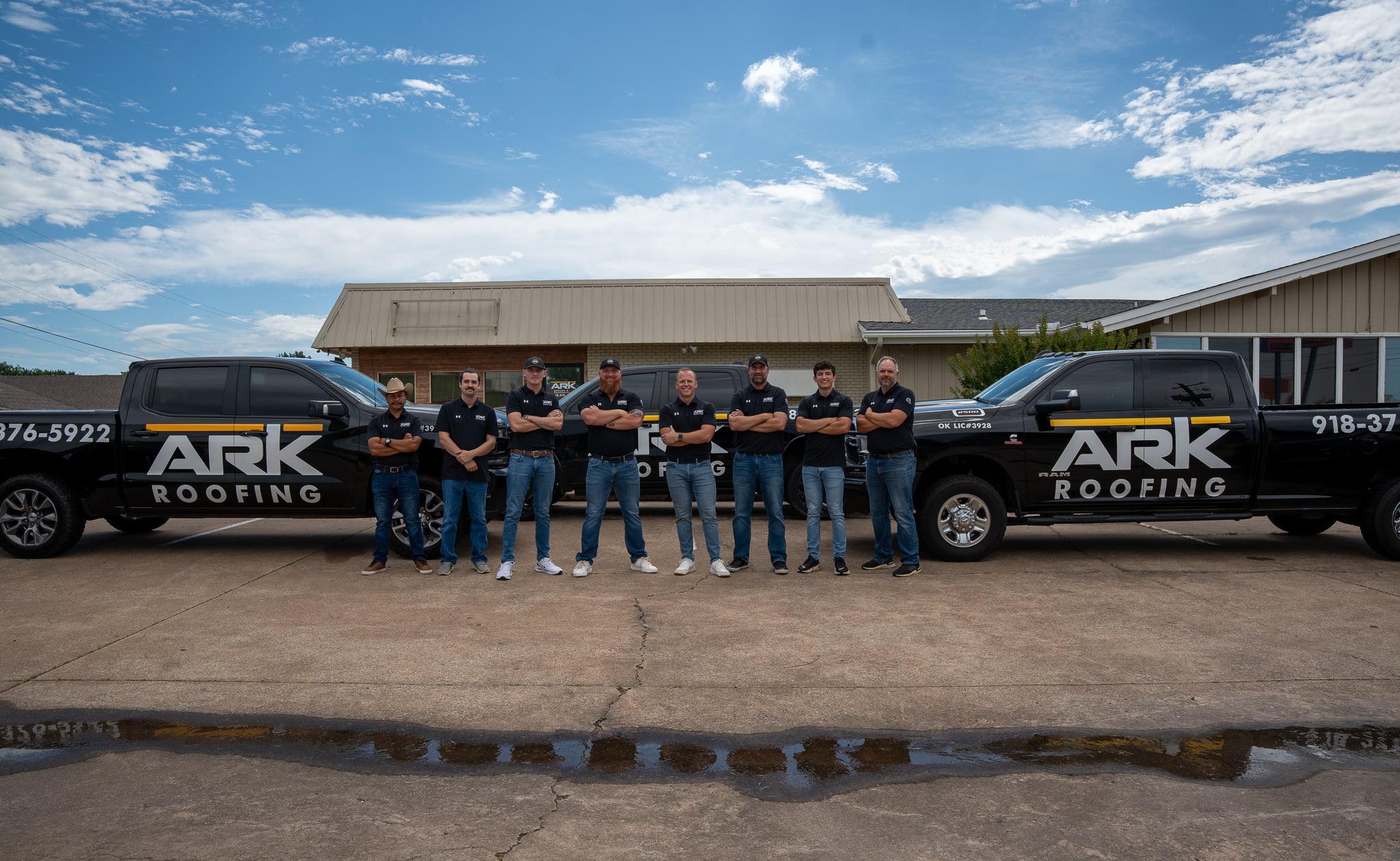 ARK Roofing team members, your trusted Oklahoma roofers.